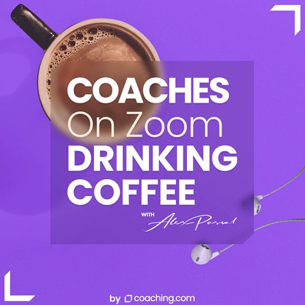 coaches on zoom drinking coffee